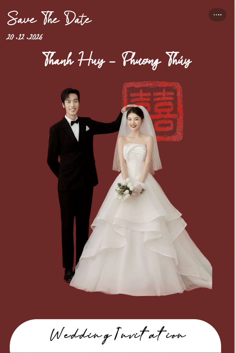 Mẫu thiệp cưới online Thiệp cưới 08