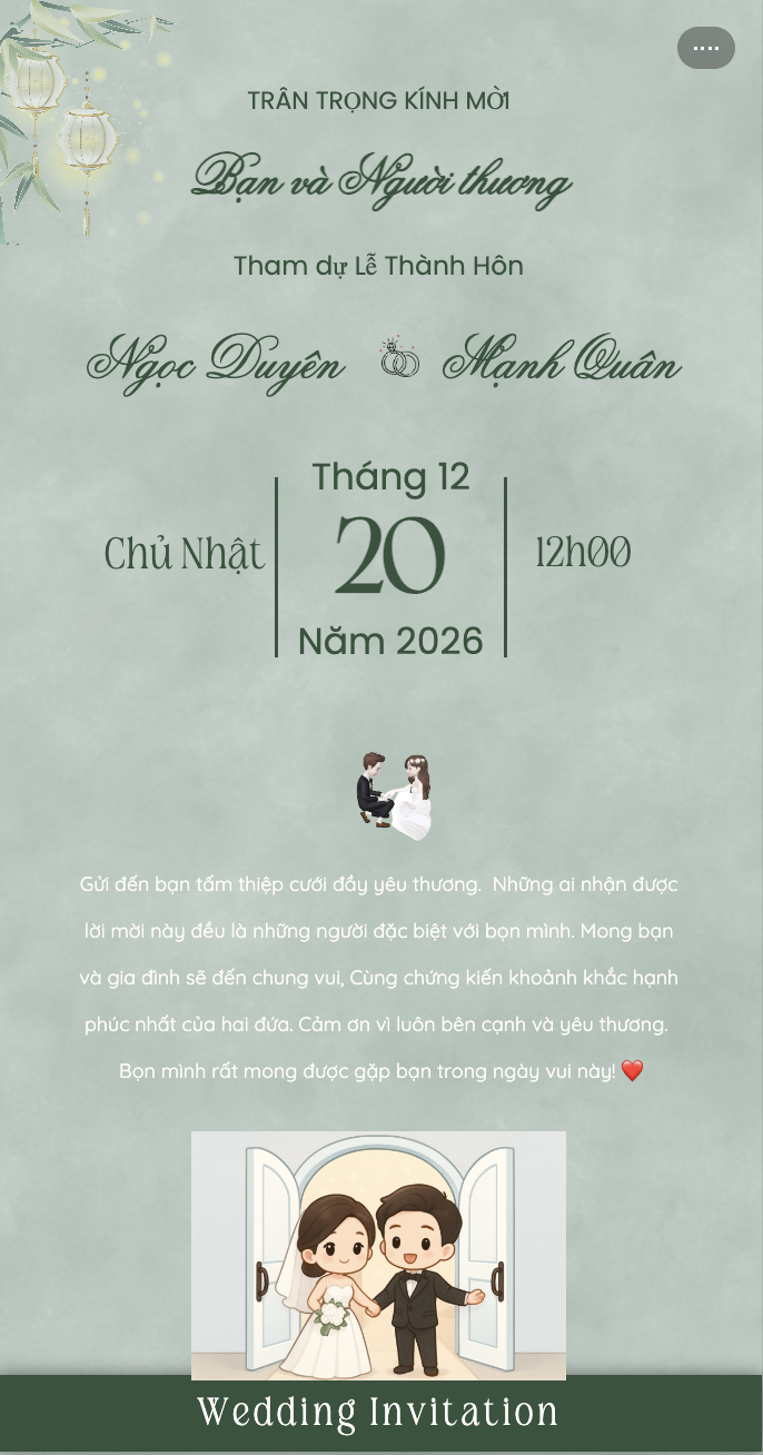 Mẫu thiệp cưới online Thiệp cưới 13