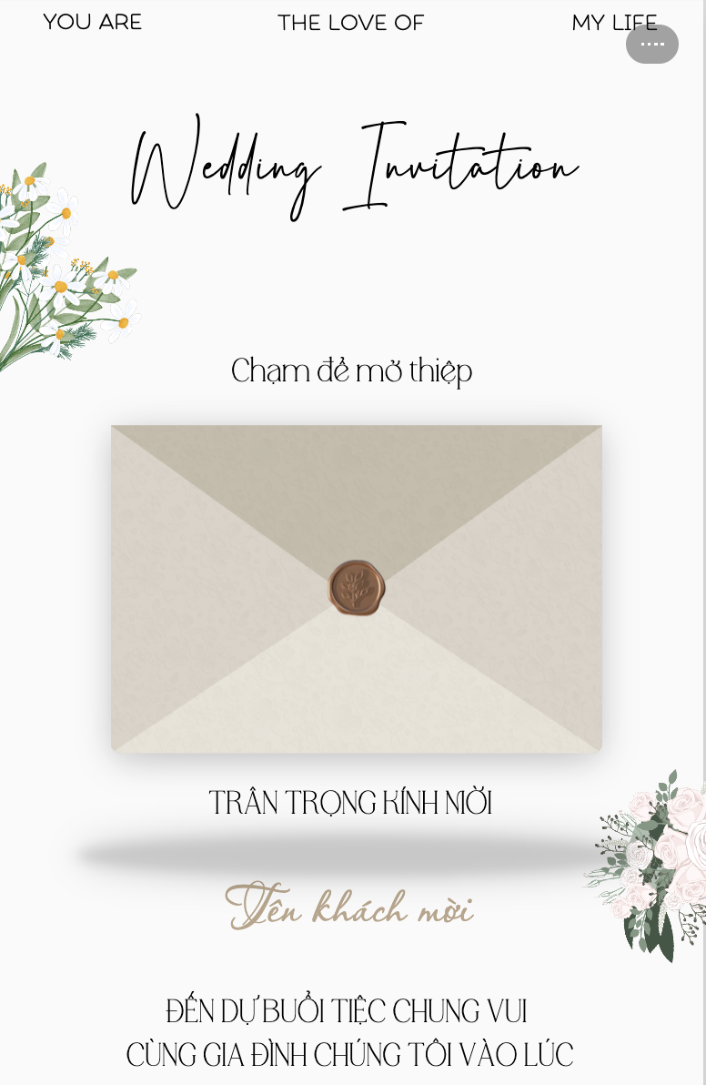 Mẫu thiệp cưới online Thiệp cưới 02