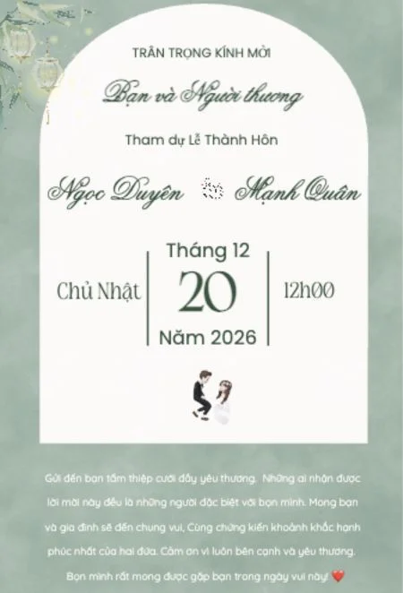 Mẫu thiệp cưới online Thiệp cưới 13